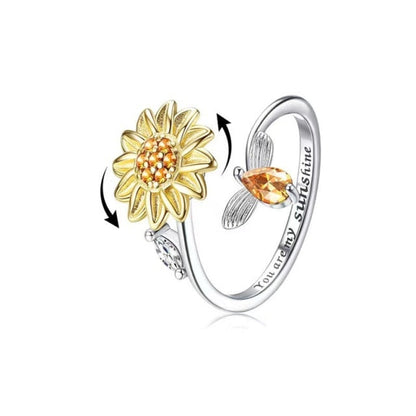 Beautiful Floral Spinning Ring