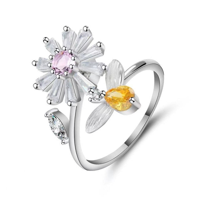 Beautiful Floral Spinning Ring