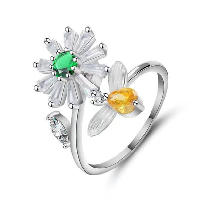 Beautiful Floral Spinning Ring
