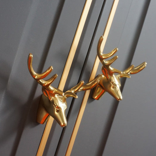 Vintage Rustic Stag Door Knob - Pexav