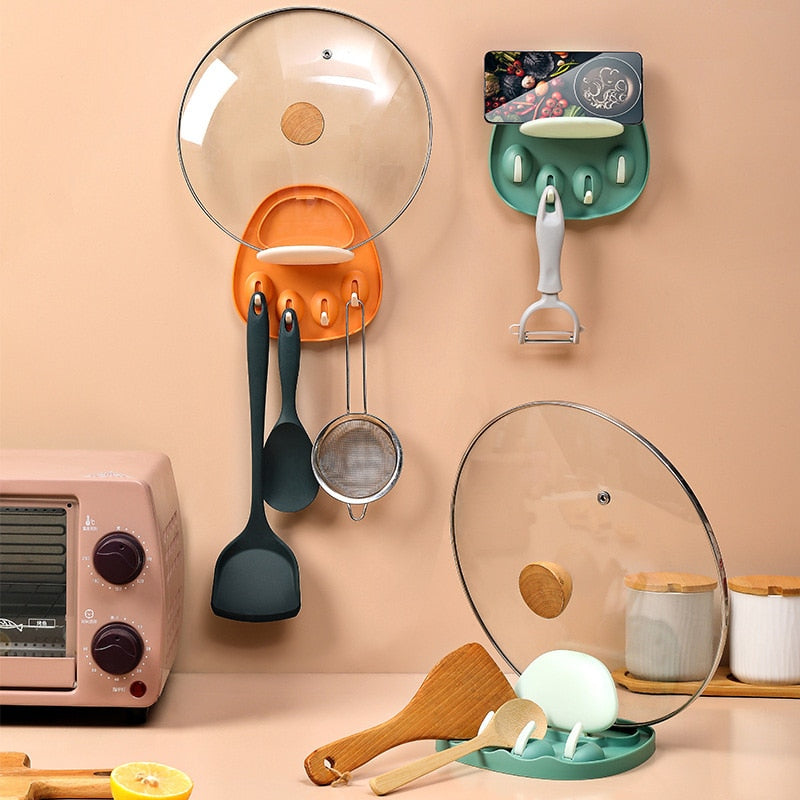 Adorable Kitty Pot Lid Storage Rack - Pexav