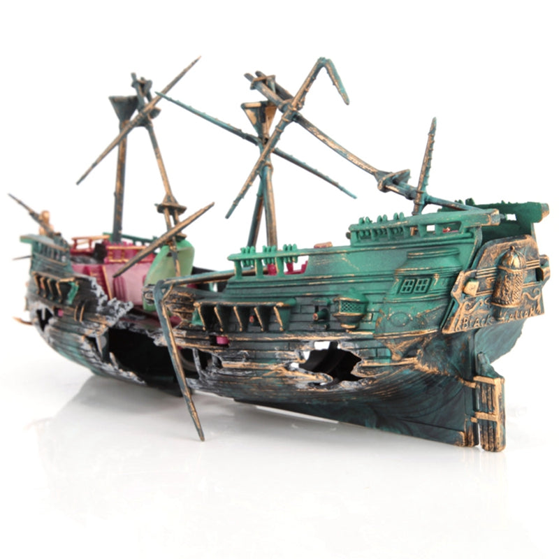 Big Sunken Ship Aquarium Ornament - Pexav