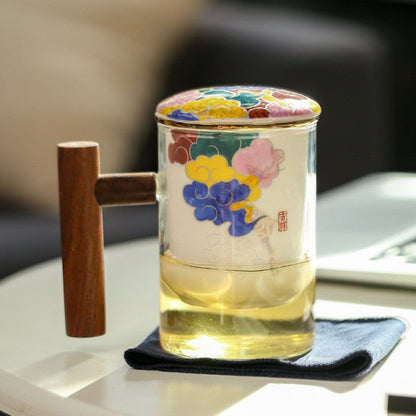 Unique Loose Leaf Tea Infuser Ceramic Mug Set