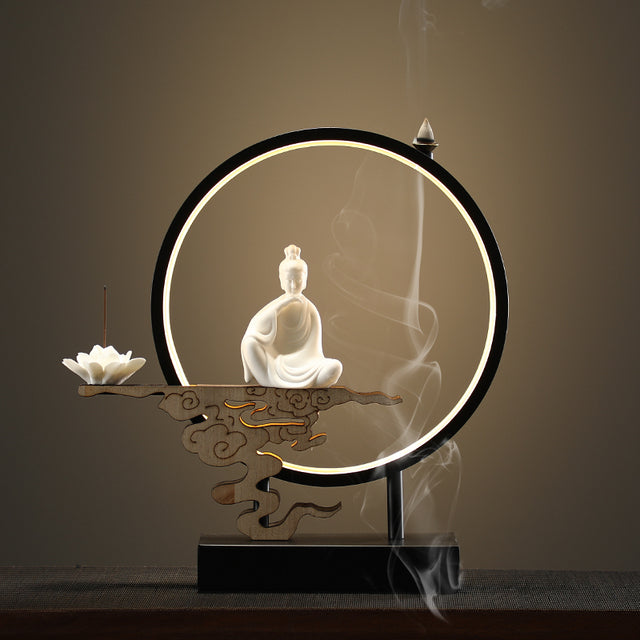 Serenene Indoor Fountain Incense Holder Lamp