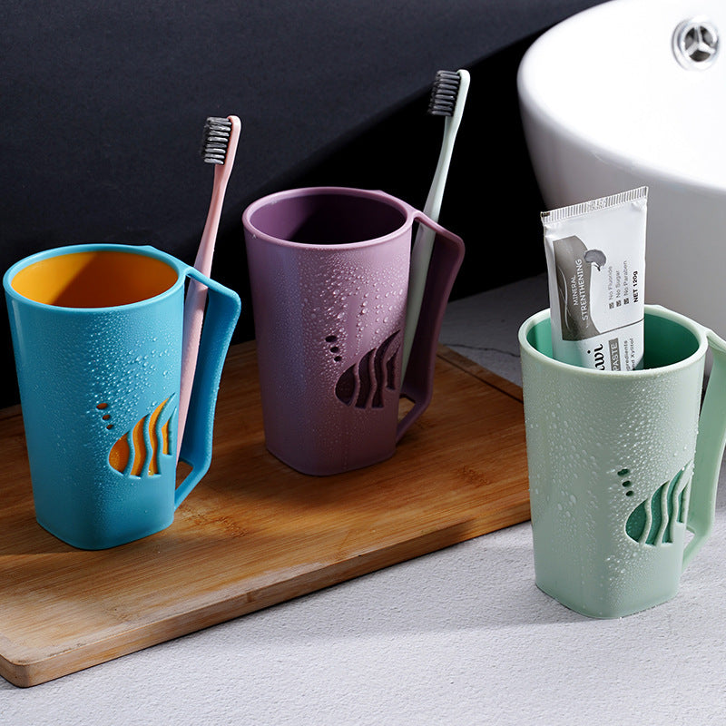 Simple White Bathroom Toothbrush Cup - Pexav