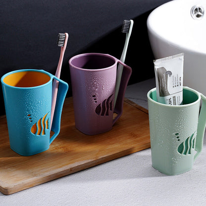 Simple White Bathroom Toothbrush Cup - Pexav
