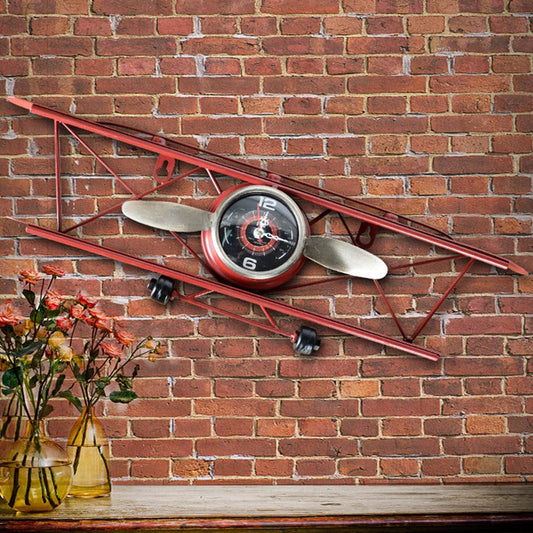 Vintage Airplane Decorative Wall Clock - Pexav