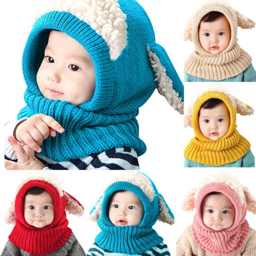 Warm Infant Hooded Scarf Hats - Pexav