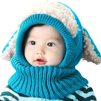 Warm Infant Hooded Scarf Hats