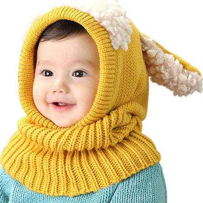Warm Infant Hooded Scarf Hats