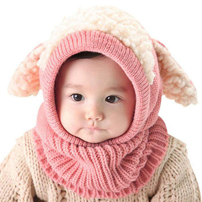 Warm Infant Hooded Scarf Hats