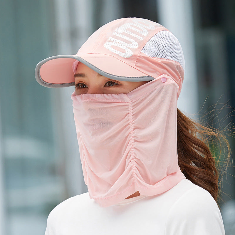 Sun Protection Lightweight Summer Face Mask Hat - Pexav