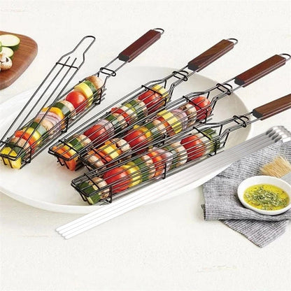 Outdoor Grill Skewer Cooking Basket - Pexav