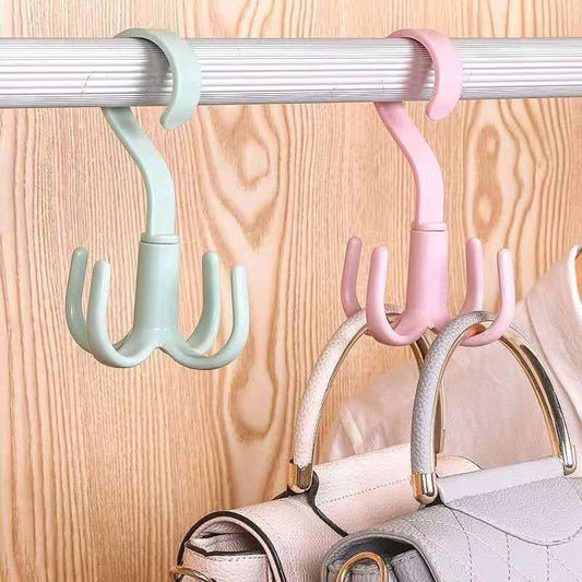 360 Degree Closet Organizer Hanger with 4 Hooks - Pexav