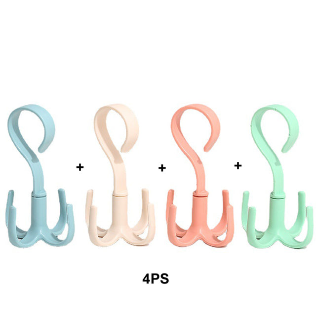 360 Degree Closet Organizer Hanger with 4 Hooks