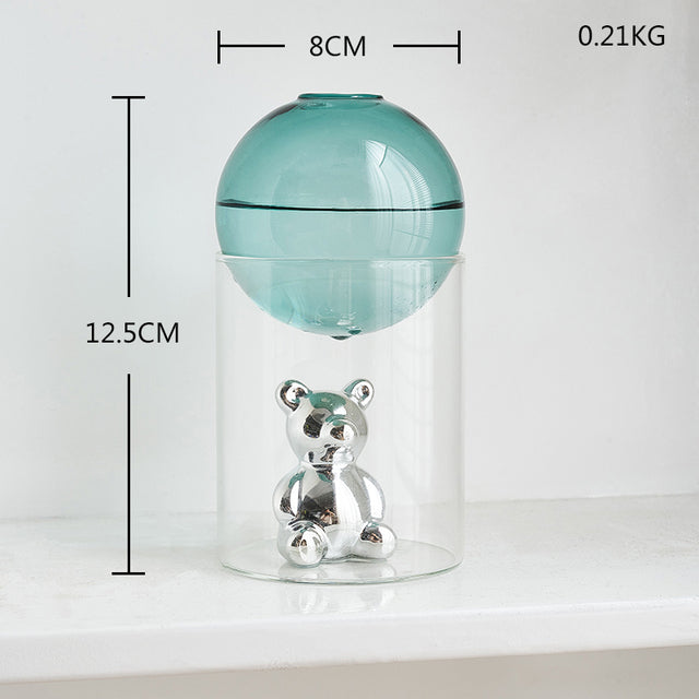 Clear Round Glass Mini Indoor Planter Vase