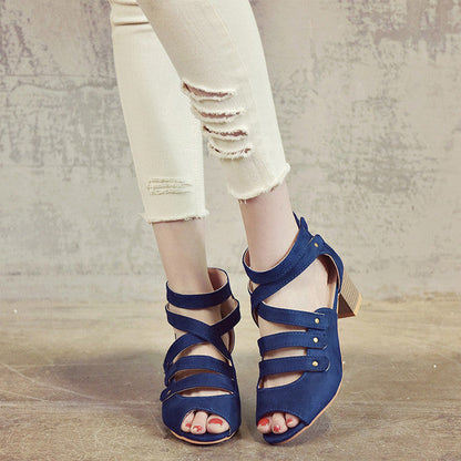 Stylish Comfortable Low Heel Women's Shoes