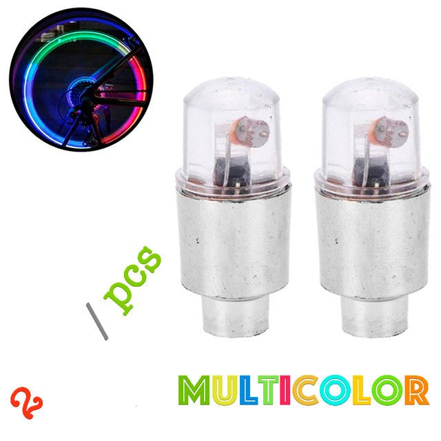 2pcs LED Tire Valve Cap Lights