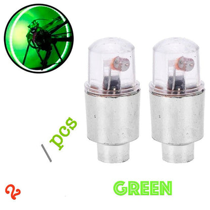 2pcs LED Tire Valve Cap Lights
