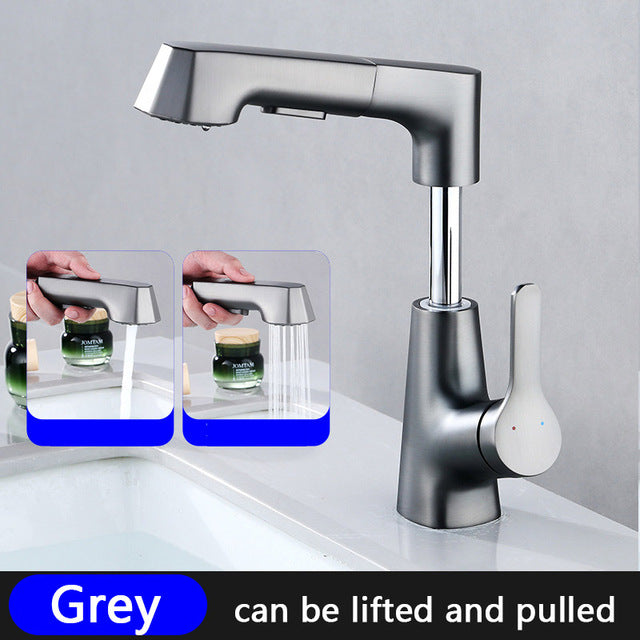 Stylish Bathroom Extendable Sink Waterfall Tap