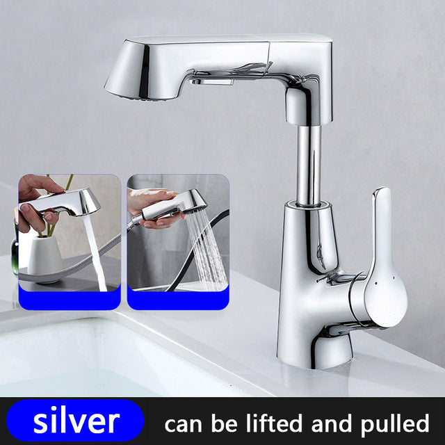 Stylish Bathroom Extendable Sink Waterfall Tap