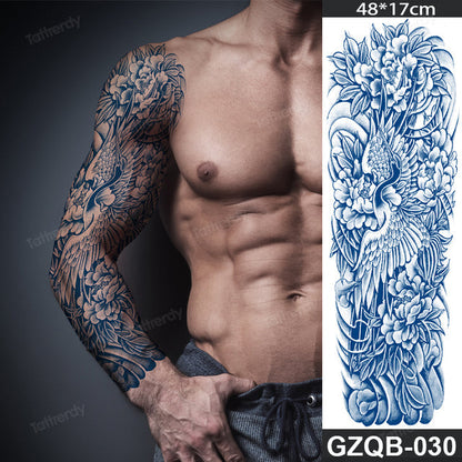 Traditional Full Sleeve Fake Temporary Tattoo