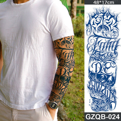 Traditional Full Sleeve Fake Temporary Tattoo