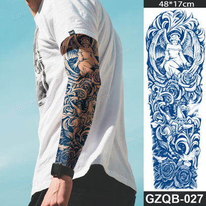 Traditional Full Sleeve Fake Temporary Tattoo