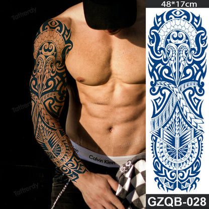 Traditional Full Sleeve Fake Temporary Tattoo