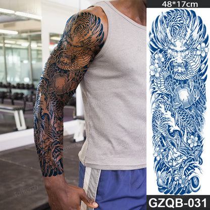 Traditional Full Sleeve Fake Temporary Tattoo