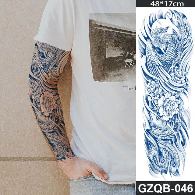 Traditional Full Sleeve Fake Temporary Tattoo