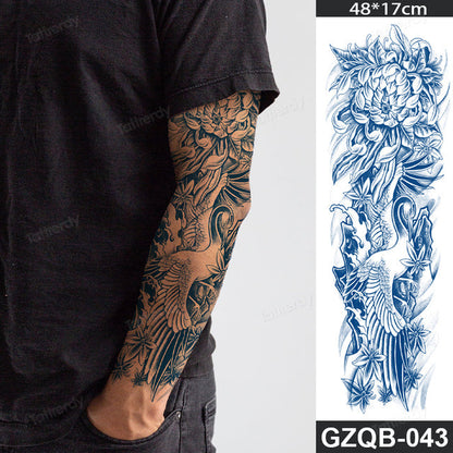 Traditional Full Sleeve Fake Temporary Tattoo
