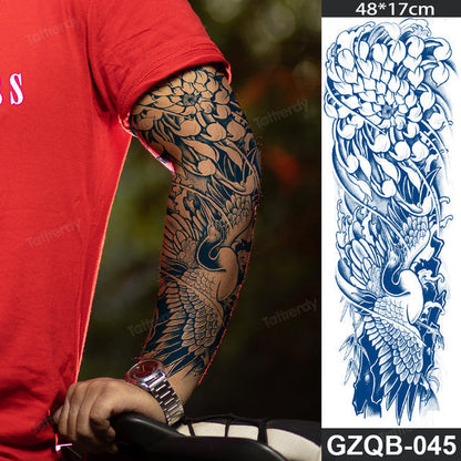 Traditional Full Sleeve Fake Temporary Tattoo