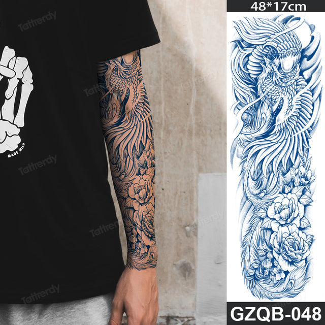 Traditional Full Sleeve Fake Temporary Tattoo