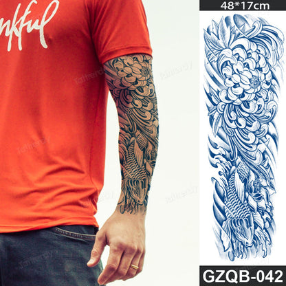 Traditional Full Sleeve Fake Temporary Tattoo