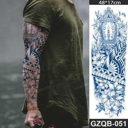Traditional Full Sleeve Fake Temporary Tattoo