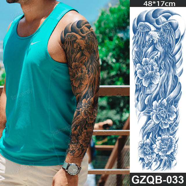 Traditional Full Sleeve Fake Temporary Tattoo
