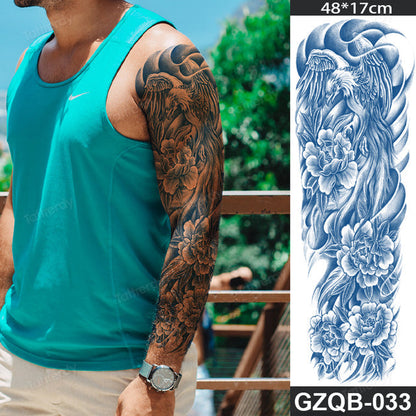 Traditional Full Sleeve Fake Temporary Tattoo