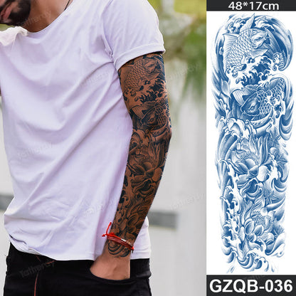 Traditional Full Sleeve Fake Temporary Tattoo