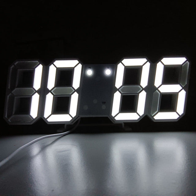 Sleek Digital LED Display Wall Clock
