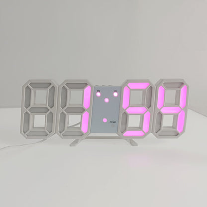 Sleek Digital LED Display Wall Clock
