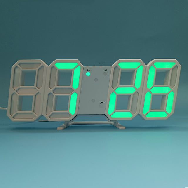 Sleek Digital LED Display Wall Clock