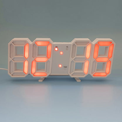Sleek Digital LED Display Wall Clock