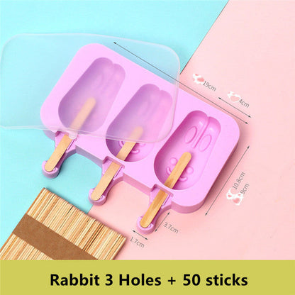 Adorable Bunny Ice Cream Moulds