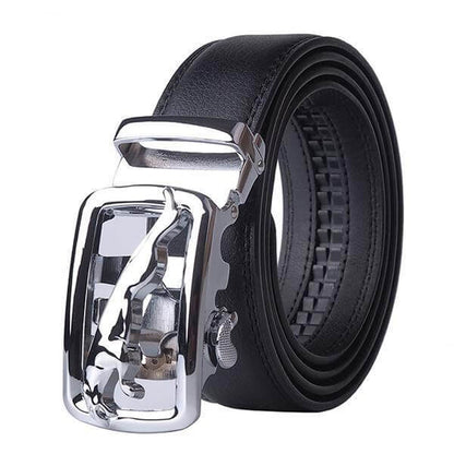 Genuine Leather Simple Buckle Mens Belt