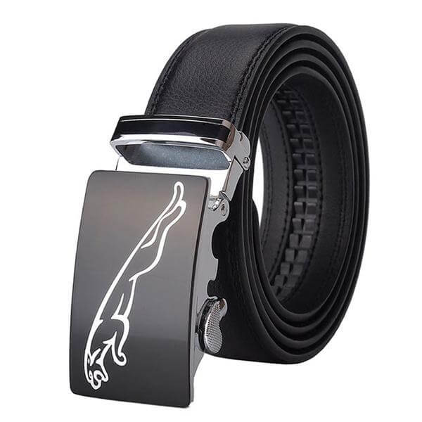 Genuine Leather Simple Buckle Mens Belt