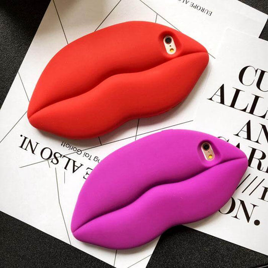 Vintage Glam Red Lips iPhone Case - Pexav