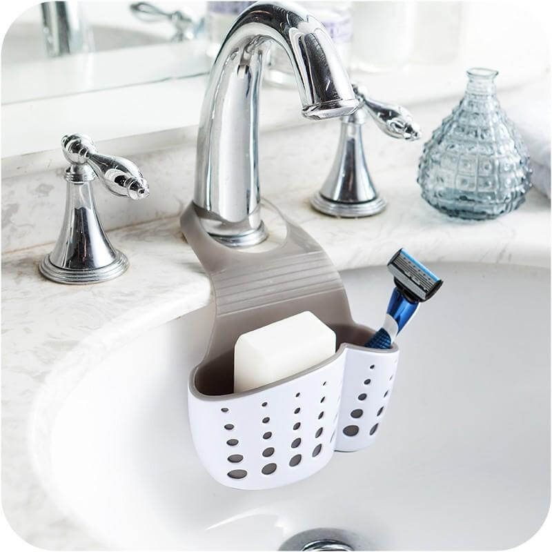 Practical Adhesive Sink Caddy Soap Holder Kitchen - Pexav