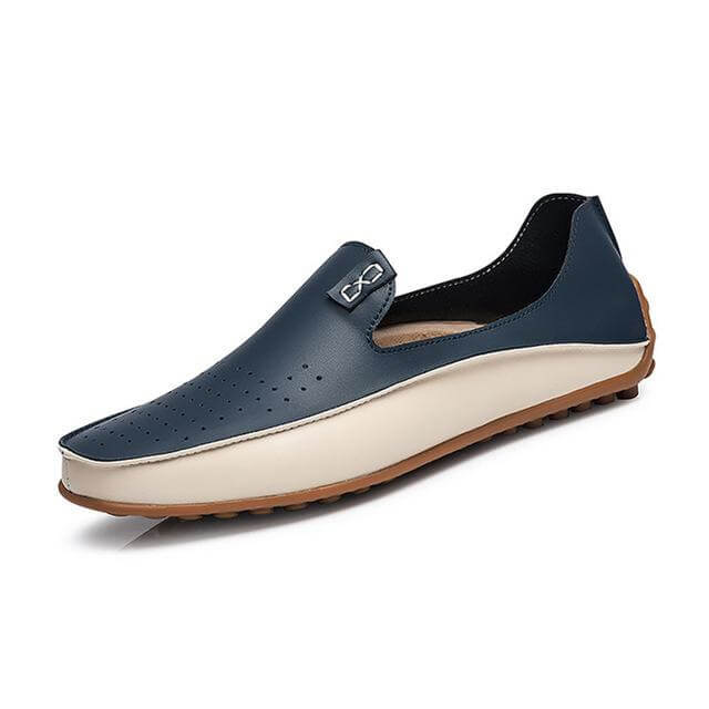 Classic Leather Slip On Shoes - Pexav