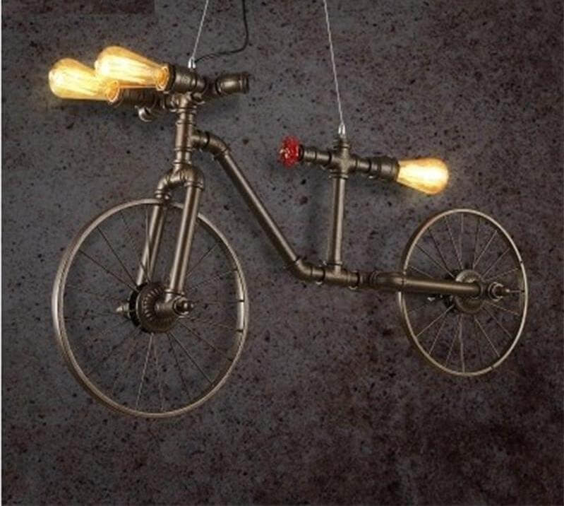 Vintage Industrial Bike Table Lamp - Pexav